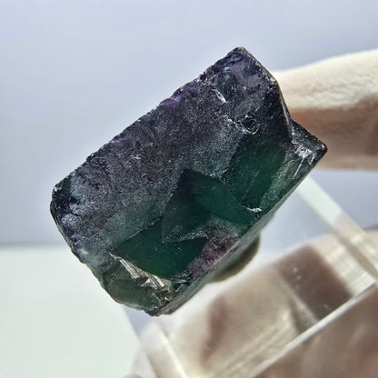 Klarer Phantom Fluorit Würfel, grün lila Okorusu, Namibia 21*21*13mm