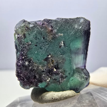 Klarer Phantom Fluorit Würfel, grün lila Okorusu, Namibia 21*21*13mm