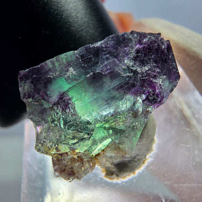 Klarer Phantom Fluorit Würfel, grün lila Okorusu, Namibia 18*14*12mm