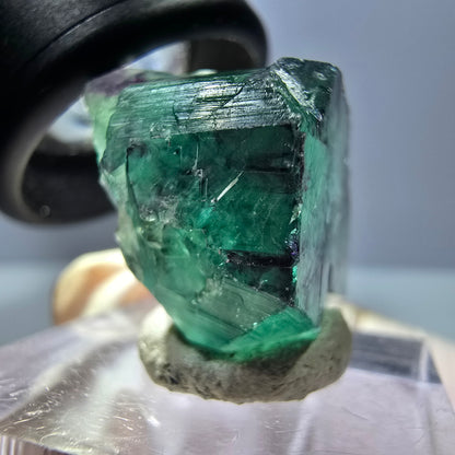Klarer Phantom Fluorit Würfel, grün lila Okorusu, Namibia 20*19*17mm