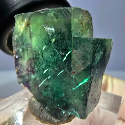 Klarer Phantom Fluorit Würfel, grün lila Okorusu, Namibia 24*22*13mm