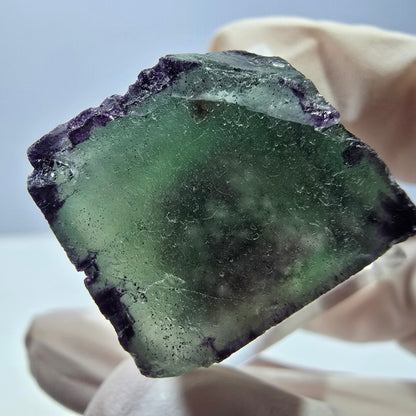 Klarer Phantom Fluorit Würfel, grün lila Okorusu, Namibia 20*19*18mm