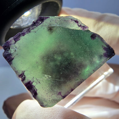 Klarer Phantom Fluorit Würfel, grün lila Okorusu, Namibia 20*19*18mm