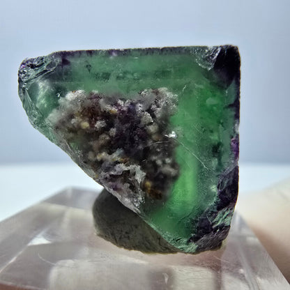 Klarer Phantom Fluorit Würfel, grün lila Okorusu, Namibia 20*19*18mm