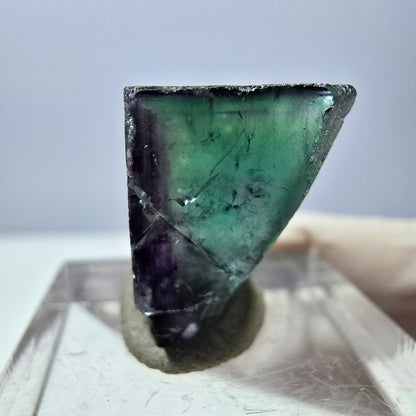 Klarer Phantom Fluorit Würfel, grün lila Okorusu, Namibia 20*18*14mm
