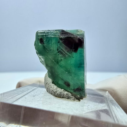 Klarer Phantom Fluorit Würfel, grün lila Okorusu, Namibia 19*14*13mm