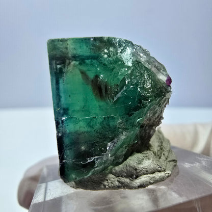Klarer Phantom Fluorit Würfel, grün lila Okorusu, Namibia 22*19*19mm