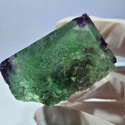 Klarer Phantom Fluorit Würfel, grün lila Okorusu, Namibia 28*28*17mm