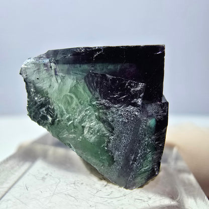Klarer Phantom Fluorit Würfel, grün lila Okorusu, Namibia 21*18*16mm