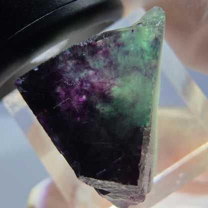 Klarer Phantom Fluorit Würfel, grün lila Okorusu, Namibia 21*18*16mm