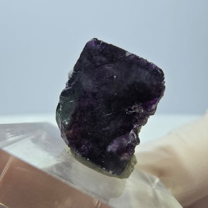 Klarer Phantom Fluorit Würfel, grün lila Okorusu, Namibia 23*15*16mm