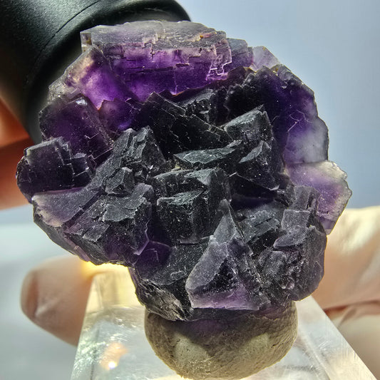 Phantom Fluorit Würfel Stufe, lila Okorusu, Namibia 35*31*16mm