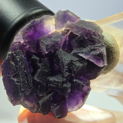 Phantom Fluorit Würfel Stufe, lila Okorusu, Namibia 35*31*16mm
