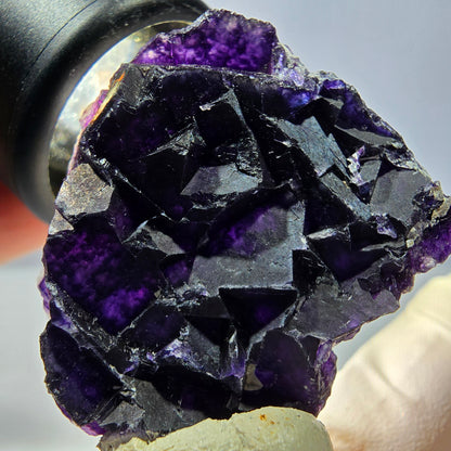 Phantom Fluorit Würfel Stufe, lila Okorusu, Namibia 35*31*16mm