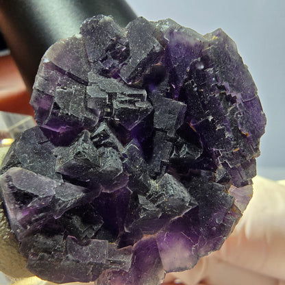 Phantom Fluorit Würfel Stufe, lila Okorusu, Namibia 35*31*16mm