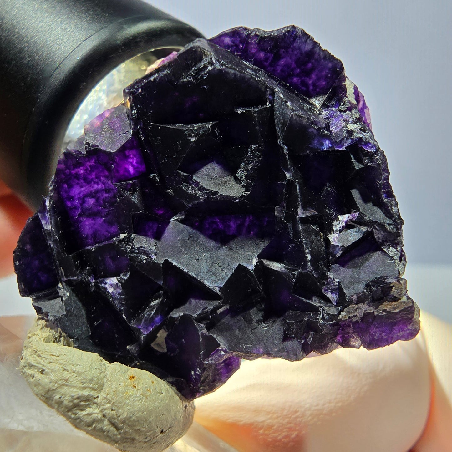 Phantom Fluorit Würfel Stufe, lila Okorusu, Namibia 35*31*16mm