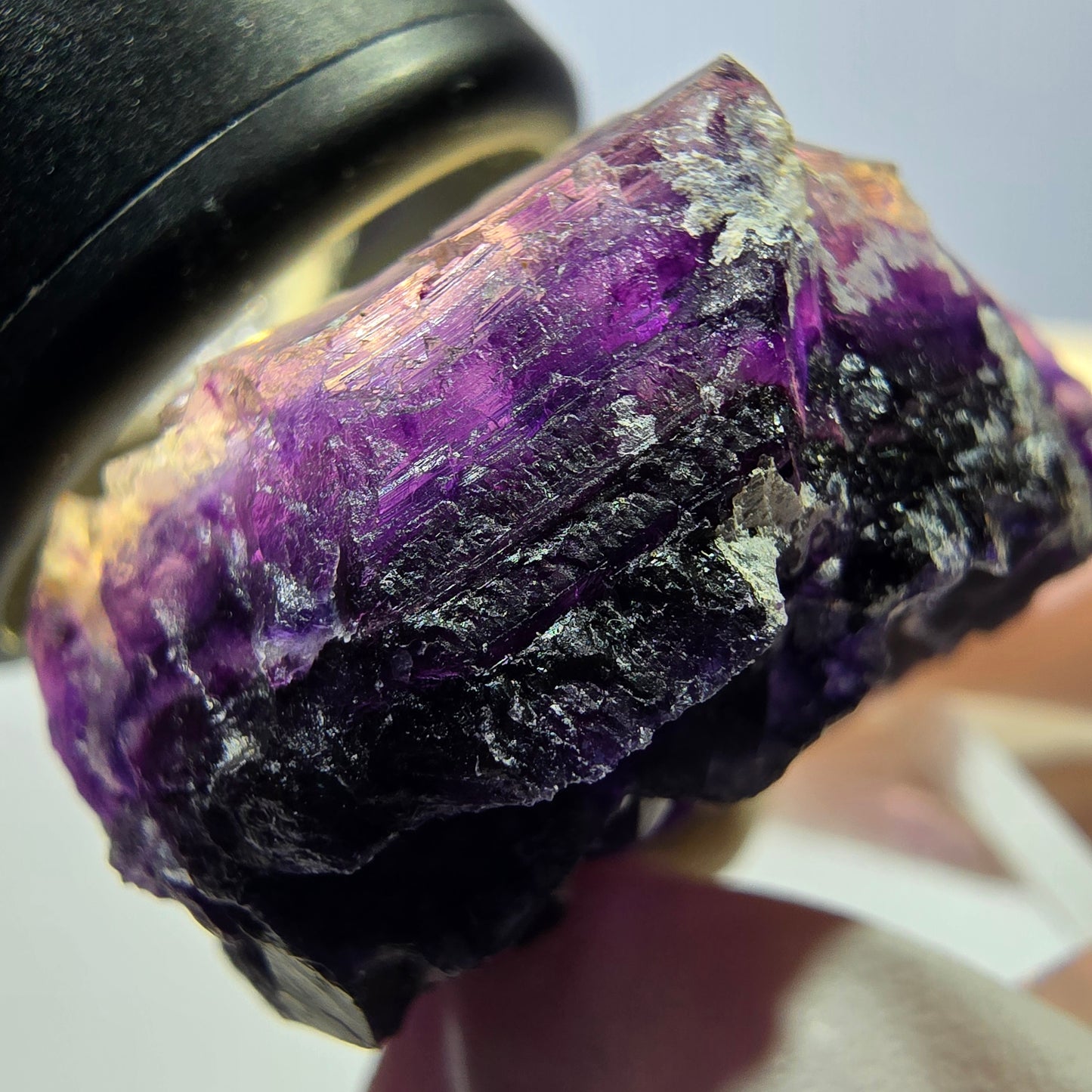 Phantom Fluorit Würfel Stufe, lila Okorusu, Namibia 35*31*16mm