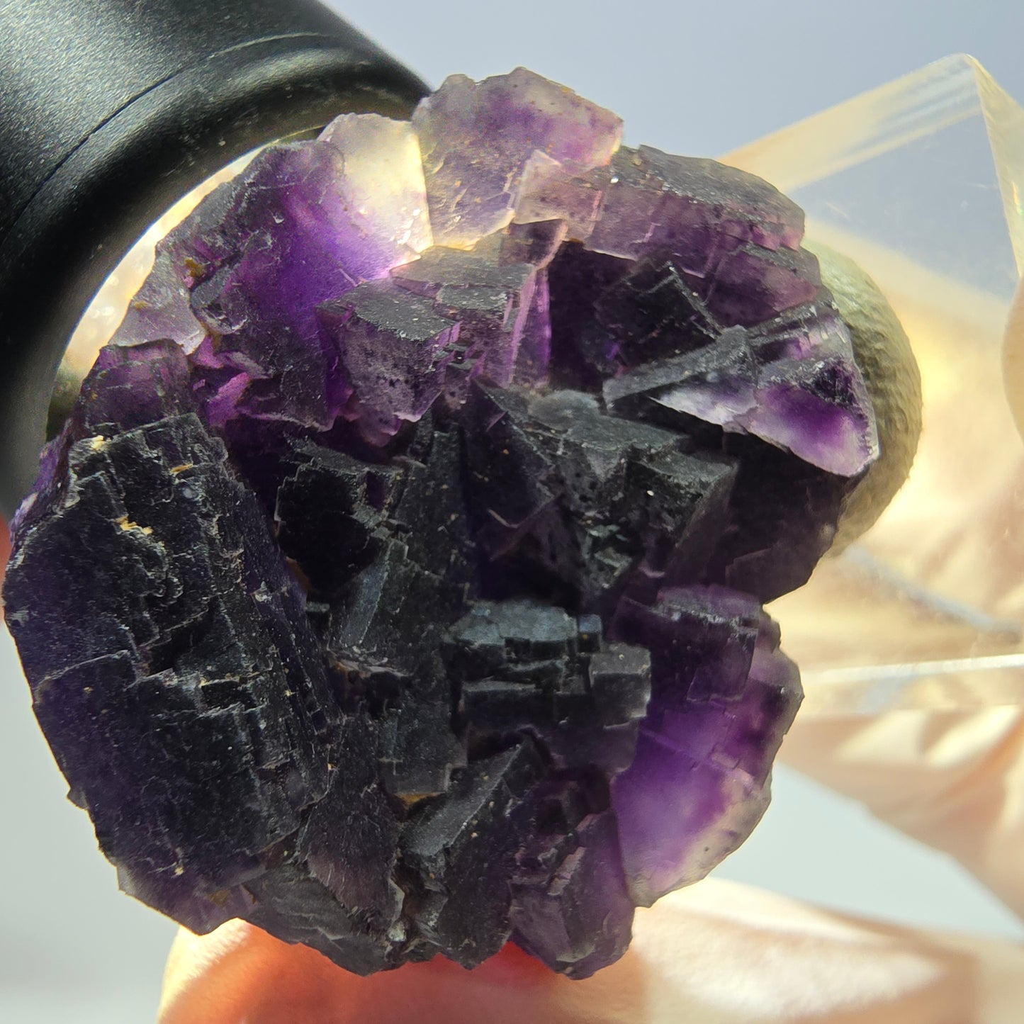 Phantom Fluorit Würfel Stufe, lila Okorusu, Namibia 35*31*16mm