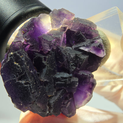 Phantom Fluorit Würfel Stufe, lila Okorusu, Namibia 35*31*16mm
