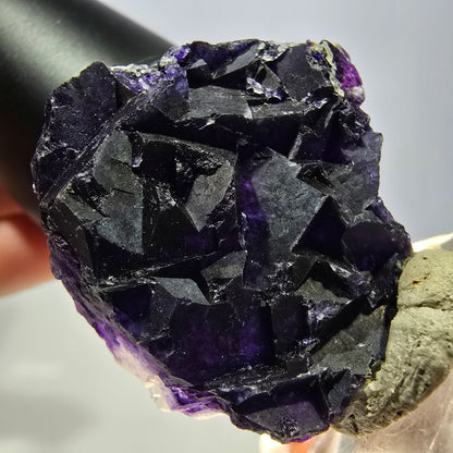 Phantom Fluorit Würfel Stufe, lila Okorusu, Namibia 35*31*16mm