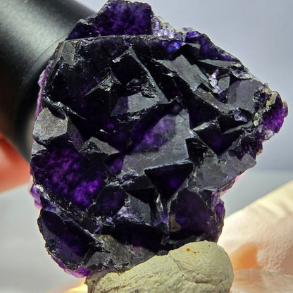 Phantom Fluorit Würfel Stufe, lila Okorusu, Namibia 35*31*16mm