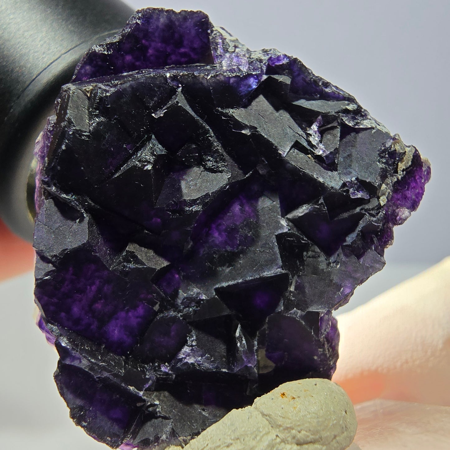Phantom Fluorit Würfel Stufe, lila Okorusu, Namibia 35*31*16mm