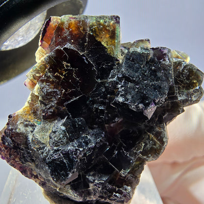 Phantom Fluorit Würfel Stufe, grün lila braun Okorusu, Namibia 33*29*12mm