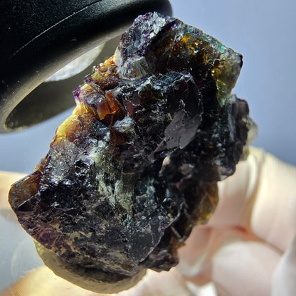 Phantom Fluorit Würfel Stufe, grün lila braun Okorusu, Namibia 33*29*12mm