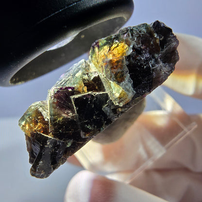 Phantom Fluorit Würfel Stufe, grün lila braun Okorusu, Namibia 33*29*12mm