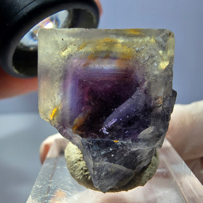 Phantom Fluorit Würfel Stufe, lila Okorusu, Namibia 30*26*19mm