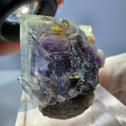 Phantom Fluorit Würfel Stufe, lila Okorusu, Namibia 30*26*19mm
