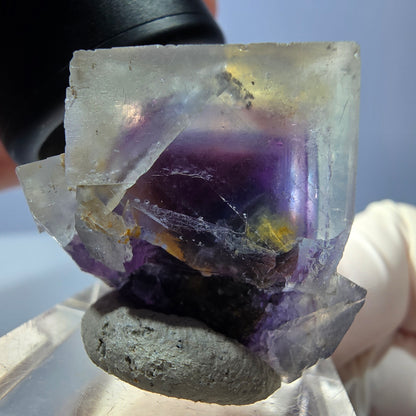 Phantom Fluorit Würfel Stufe, lila Okorusu, Namibia 30*26*19mm
