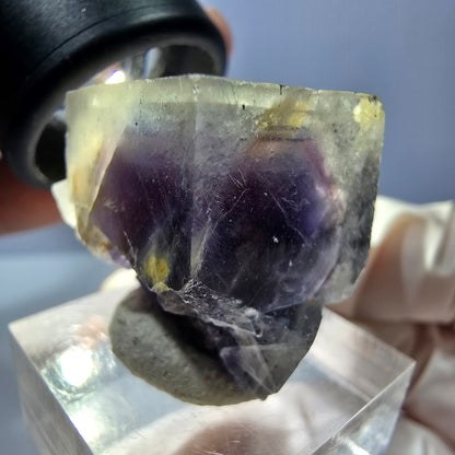 Phantom Fluorit Würfel Stufe, lila Okorusu, Namibia 30*26*19mm