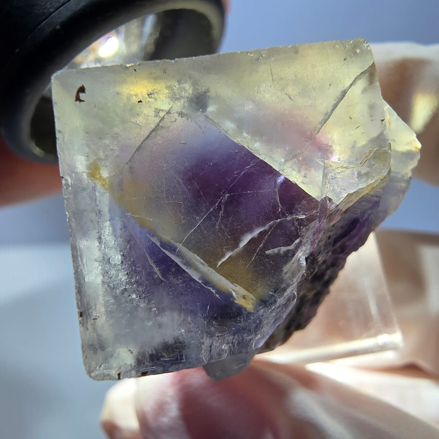Phantom Fluorit Würfel Stufe, lila Okorusu, Namibia 30*26*19mm