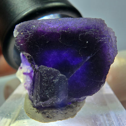 Phantom Fluorit Würfel Stufe, lila Okorusu, Namibia 21*20*19mm