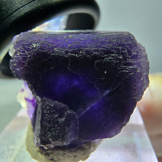 Phantom Fluorit Würfel Stufe, lila Okorusu, Namibia 21*20*19mm