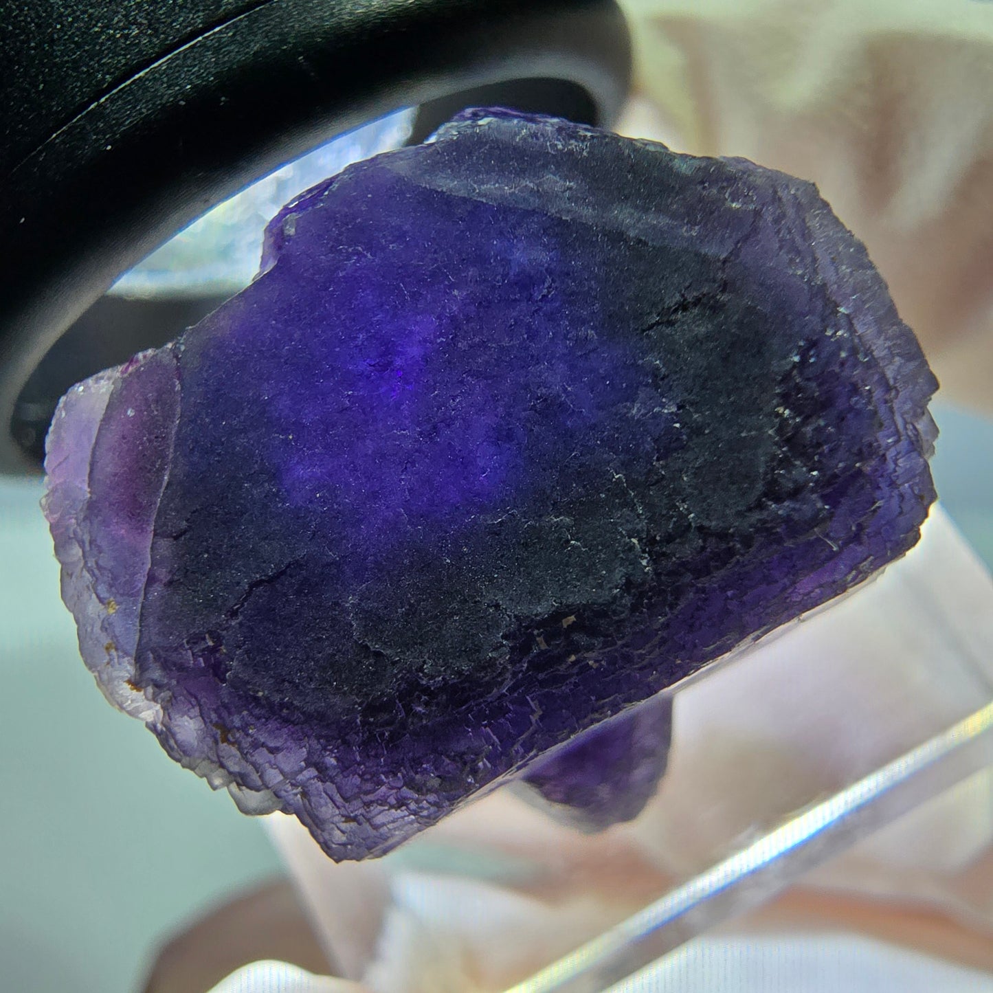Phantom Fluorit Würfel Stufe, lila Okorusu, Namibia 21*20*19mm