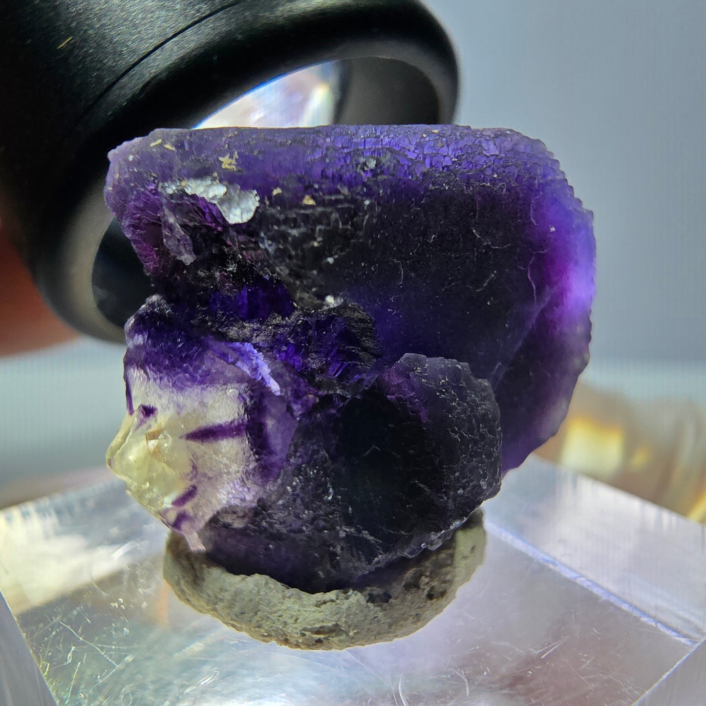 Phantom Fluorit Würfel Stufe, lila Okorusu, Namibia 21*20*19mm