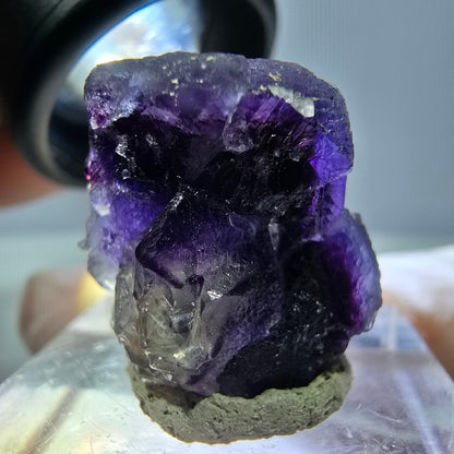Phantom Fluorit Würfel Stufe, lila Okorusu, Namibia 21*20*19mm