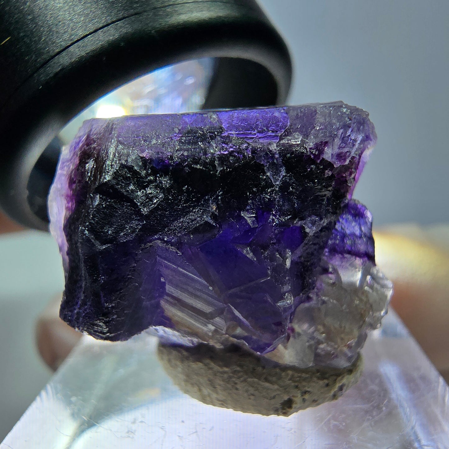 Phantom Fluorit Würfel Stufe, lila Okorusu, Namibia 21*20*19mm