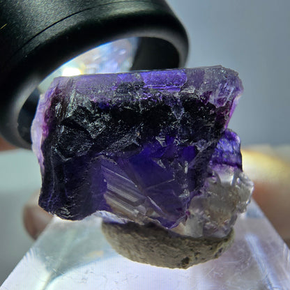 Phantom Fluorit Würfel Stufe, lila Okorusu, Namibia 21*20*19mm
