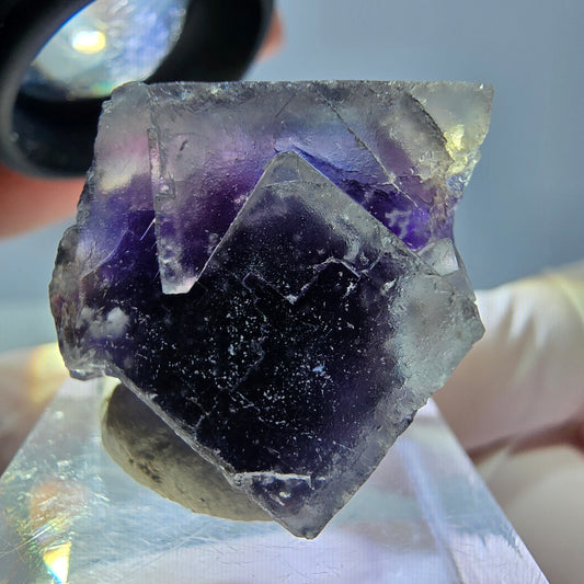 Phantom Fluorit Würfel Stufe, lila Okorusu, Namibia 24*23*23mm