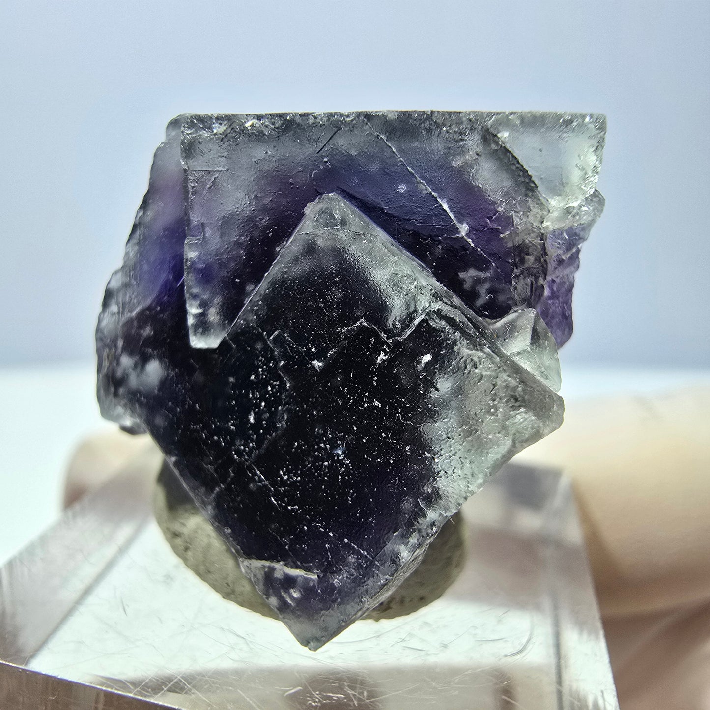 Phantom Fluorit Würfel Stufe, lila Okorusu, Namibia 24*23*23mm