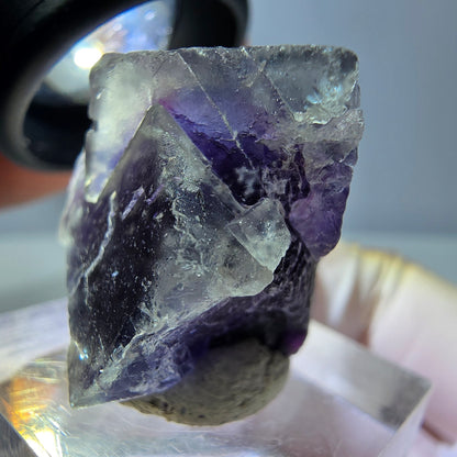 Phantom Fluorit Würfel Stufe, lila Okorusu, Namibia 24*23*23mm