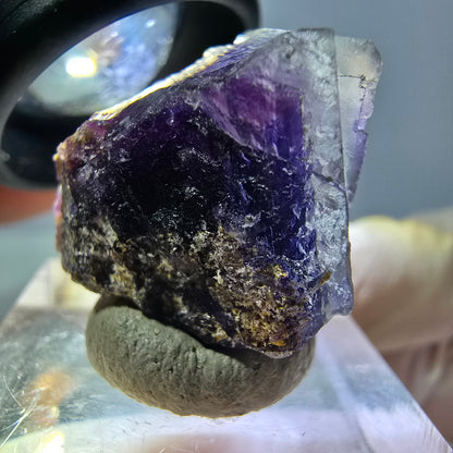 Phantom Fluorit Würfel Stufe, lila Okorusu, Namibia 24*23*23mm
