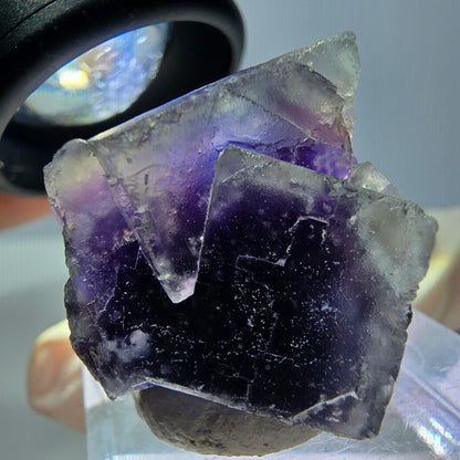 Phantom Fluorit Würfel Stufe, lila Okorusu, Namibia 24*23*23mm