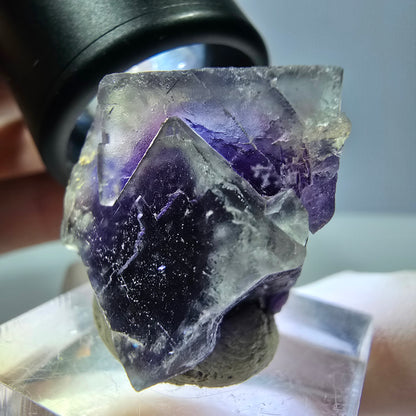 Phantom Fluorit Würfel Stufe, lila Okorusu, Namibia 24*23*23mm