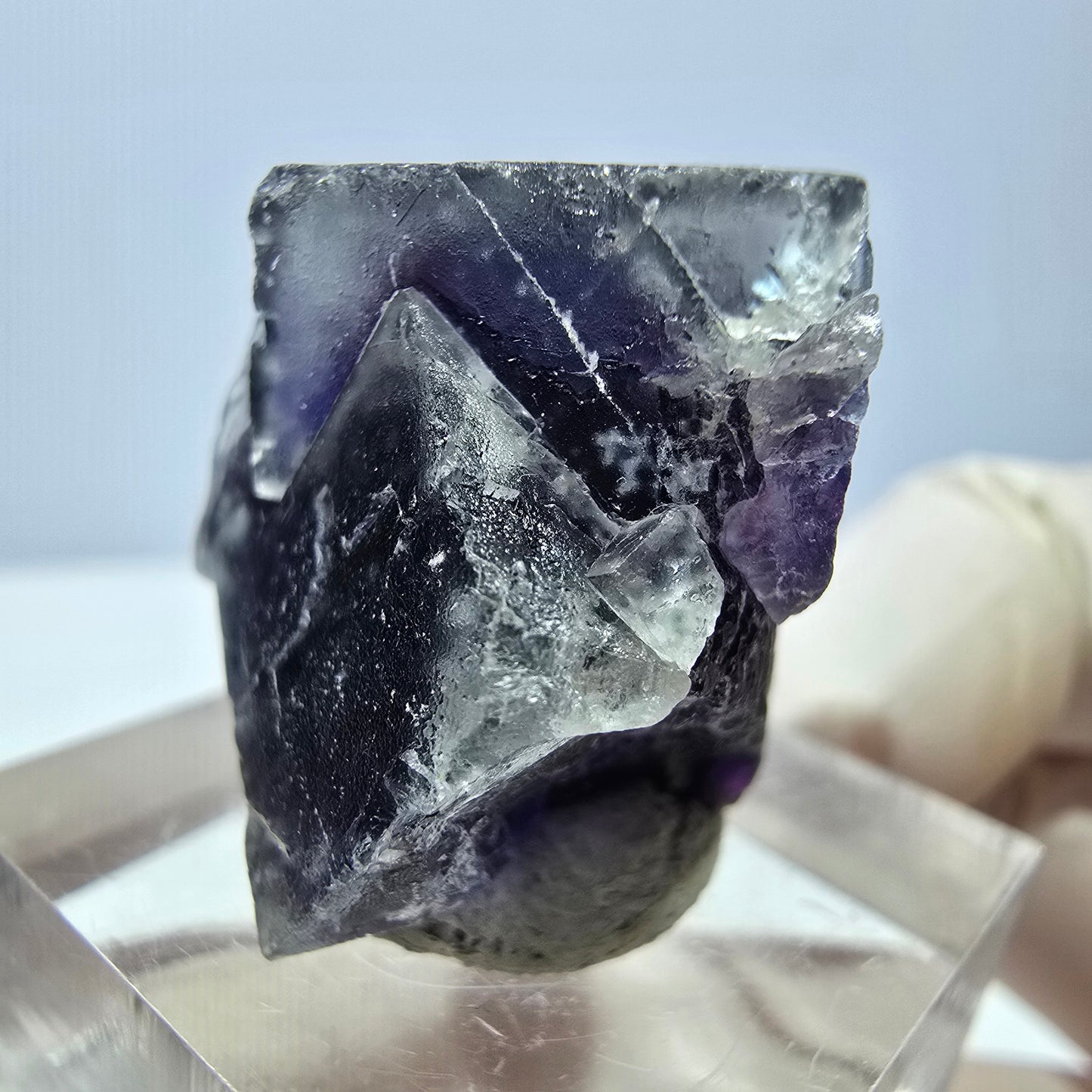 Phantom Fluorit Würfel Stufe, lila Okorusu, Namibia 24*23*23mm
