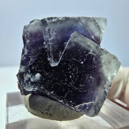 Phantom Fluorit Würfel Stufe, lila Okorusu, Namibia 24*23*23mm