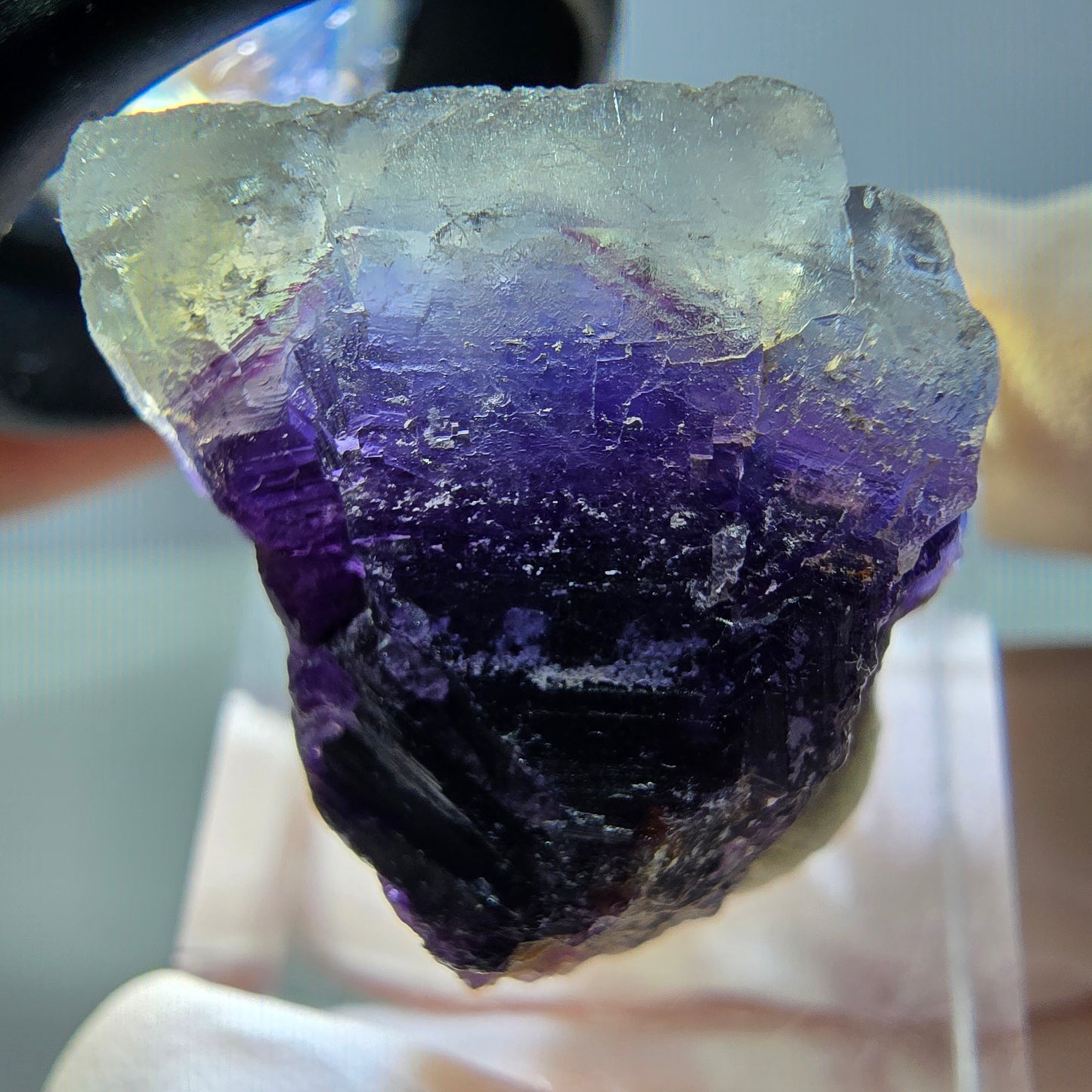 Phantom Fluorit Würfel Stufe, lila Okorusu, Namibia 24*23*23mm